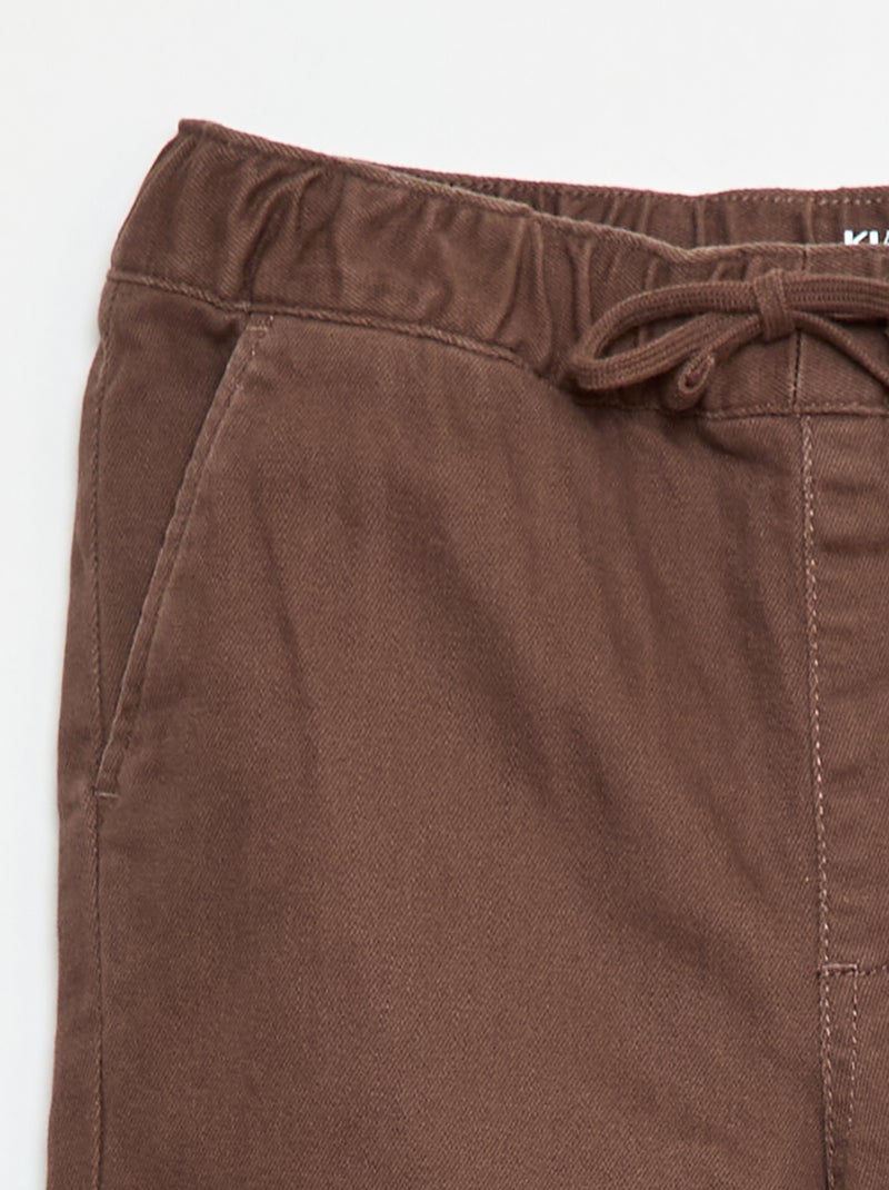 Pantalon jogger doublé Marron - Kiabi
