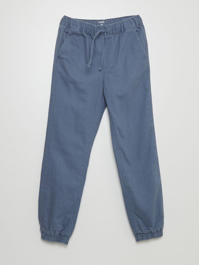 Pantalon jogger droit avec doublure intérieure Bleu - Kiabi