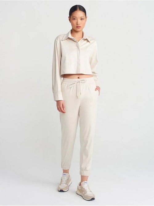 Pantalon Jogger Effet Daim - Kiabi