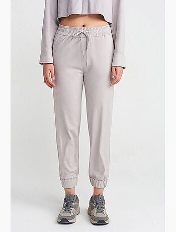 Pantalon jogger effet daim dilvin