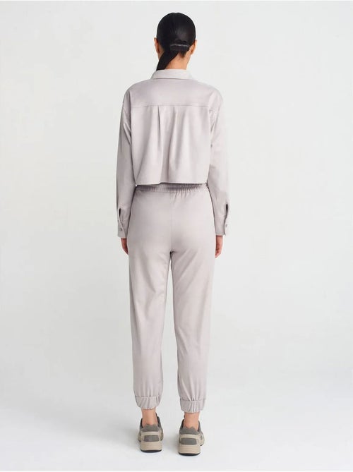 Pantalon Jogger Effet Daim - Kiabi