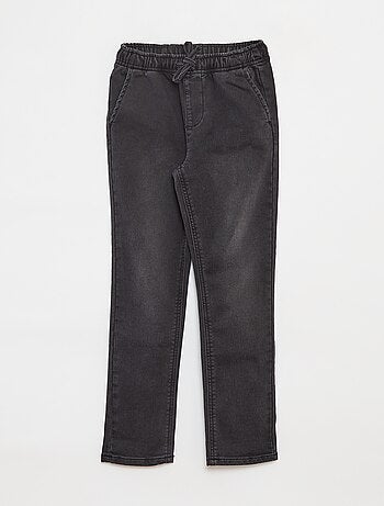 Pantalon jogger en denim avec taille élastiquée