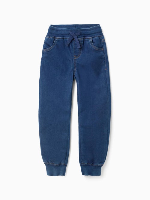 Pantalon Jogger en Denim Slim - Kiabi