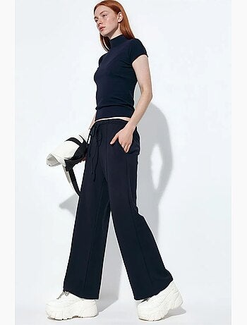 Pantalon jogger en jersey à jambe évasée femme busem