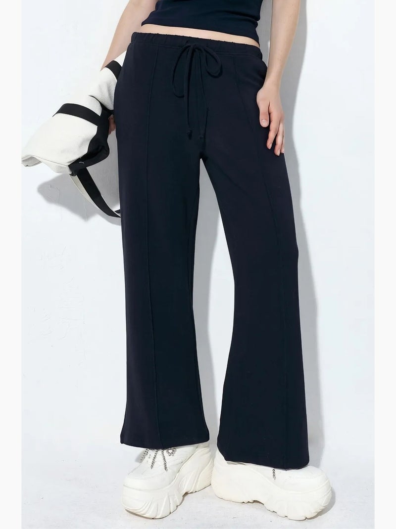 Pantalon jogger en jersey à jambe évasée femme busem Bleu marine - Kiabi