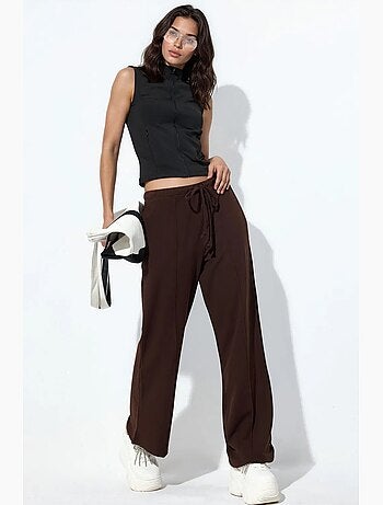 Pantalon jogger en jersey à jambe évasée femme busem