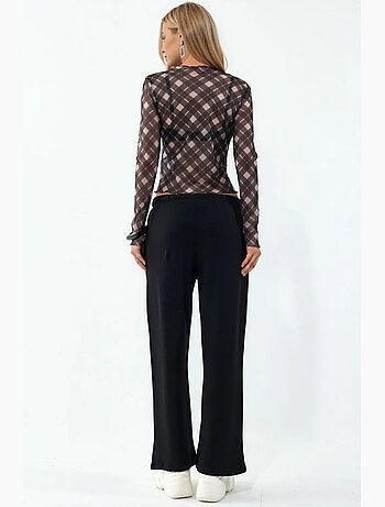 Pantalon jogger en jersey à jambe évasée femme busem