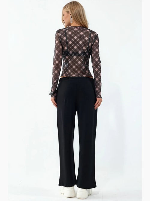 Pantalon jogger en jersey à jambe évasée femme busem - Kiabi Pantalon jogger en jersey à jambe évasée femme busem - Kiabi