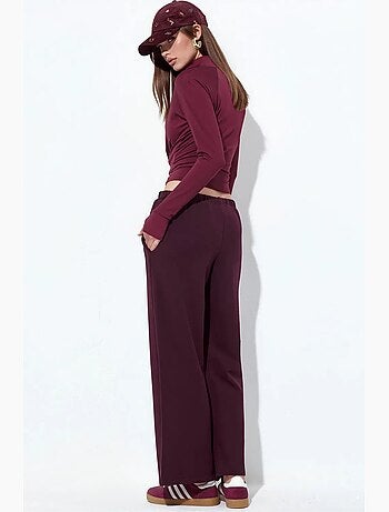 Pantalon jogger en jersey à jambe évasée femme busem