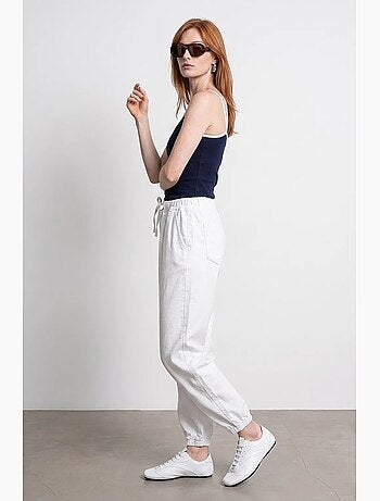 Pantalon jogger en popeline de coton dilvin