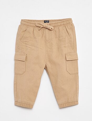 Pantalon jogger en twill avec poches à rabat
