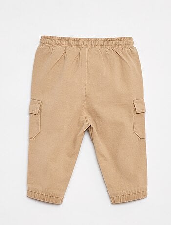 Pantalon jogger en twill avec poches à rabat
