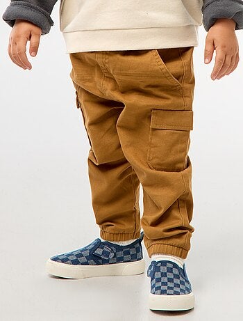 Pantalon jogger en twill avec poches à rabat