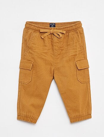 Pantalon jogger en twill avec poches à rabat
