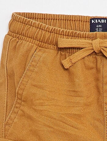 Pantalon jogger en twill avec poches à rabat