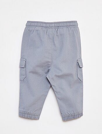 Pantalon jogger en twill avec poches à rabat