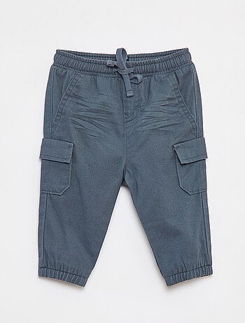Pantalon jogger en twill avec poches à rabat