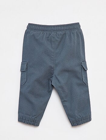 Pantalon jogger en twill avec poches à rabat