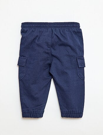 Pantalon jogger en twill avec poches à rabat