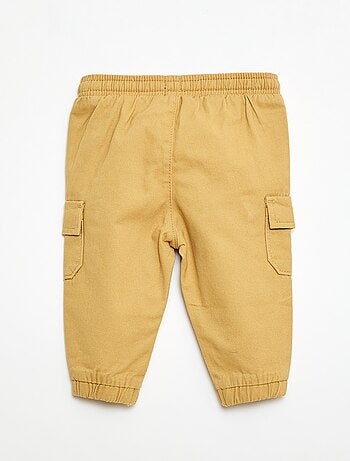 Pantalon jogger en twill avec poches à rabat