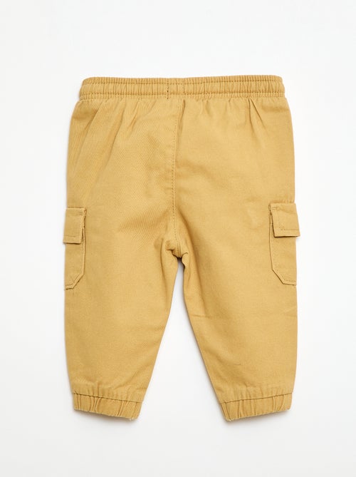 Pantalon jogger en twill avec poches à rabat - Kiabi