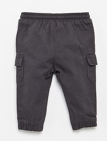 Pantalon jogger en twill avec poches à rabat
