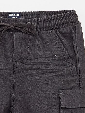 Pantalon jogger en twill avec poches à rabat