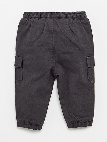 Pantalon jogger en twill avec poches à rabat