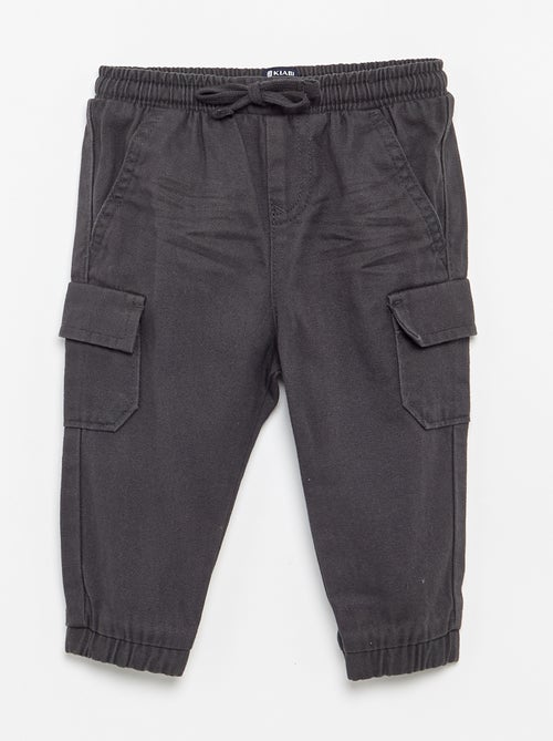 Pantalon jogger en twill avec poches à rabat - Kiabi Pantalon jogger en twill avec poches à rabat - Kiabi