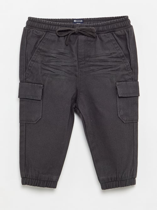 Pantalon jogger en twill avec poches à rabat - Kiabi Pantalon jogger en twill avec poches à rabat - Kiabi