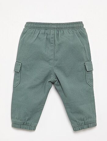 Pantalon jogger en twill avec poches à rabat