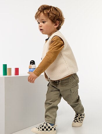 Pantalon jogger en twill avec poches à rabat