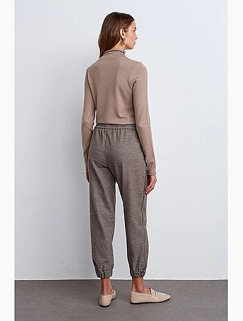 Pantalon jogger femme à taille élastique dilvin