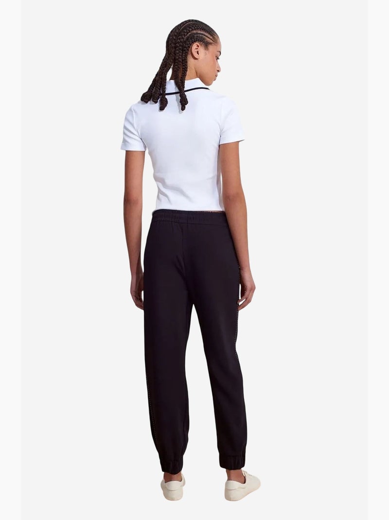 Pantalon jogger femme à taille élastique dilvin Noir - Kiabi