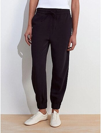 Pantalon Jogger Femme En Crêpe Polyester