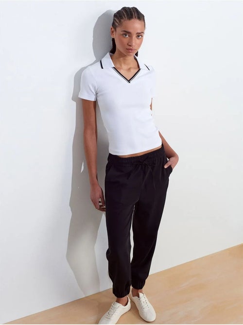 Pantalon Jogger Femme En Crêpe Polyester - Kiabi
