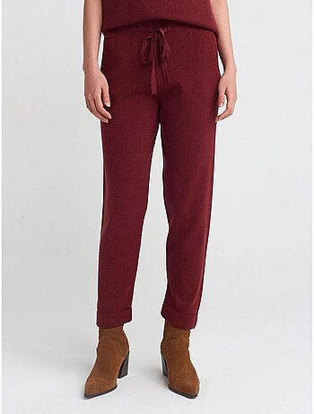 Pantalon jogger femme en maille lurex dilvin