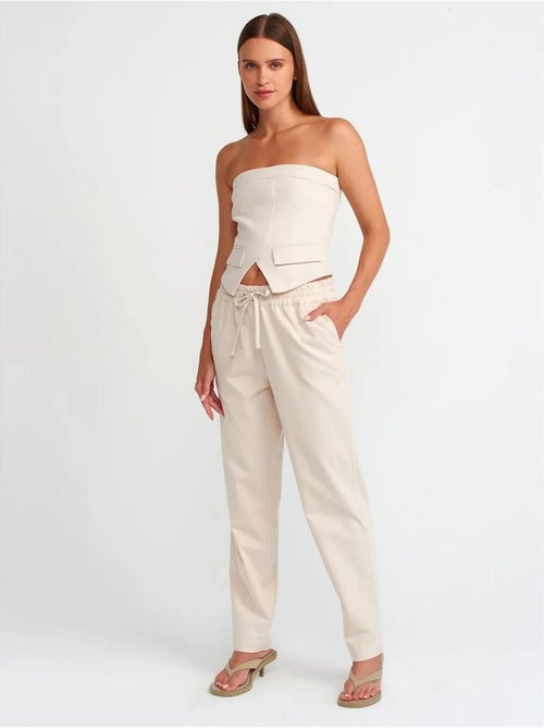 Pantalon Jogger Femme En Mélange De Lin - Kiabi
