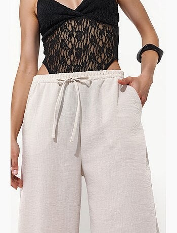 Pantalon jogger femme texturé busem