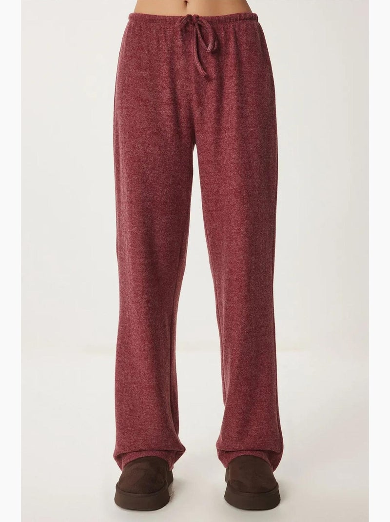 Pantalon jogger jambe large avec fermeture à cordon istanbul Rouge bordeaux - Kiabi