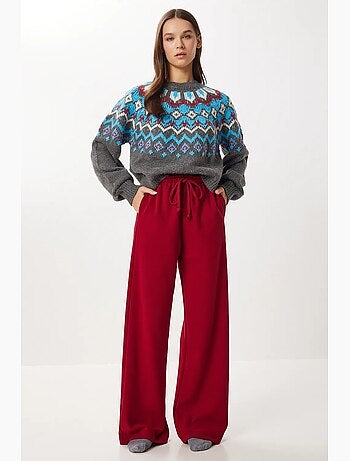 Pantalon jogger jambe large avec fermeture à cordon istanbul