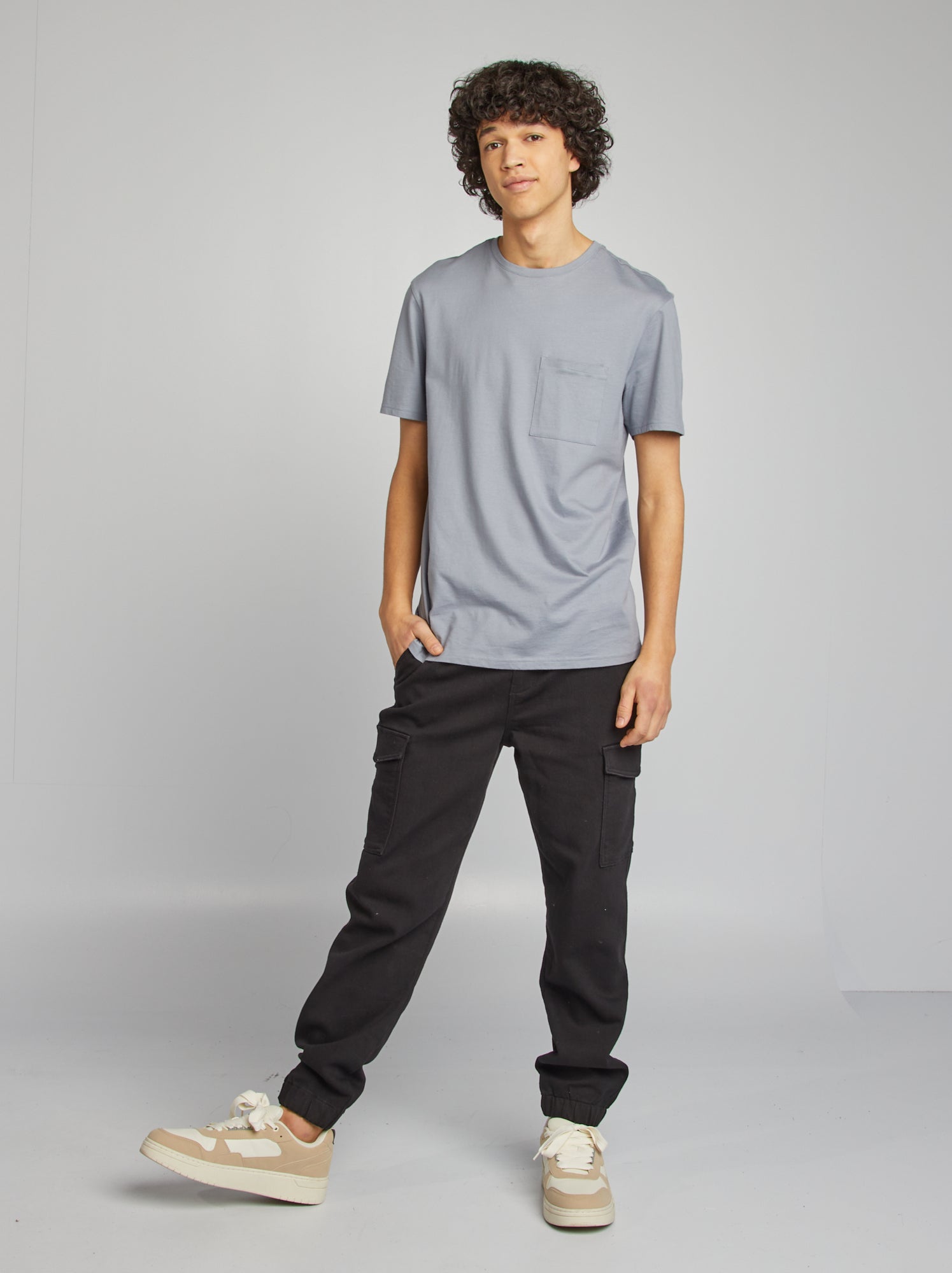 Pantalon jogger multipoches - Gris - Kiabi - 22.00€