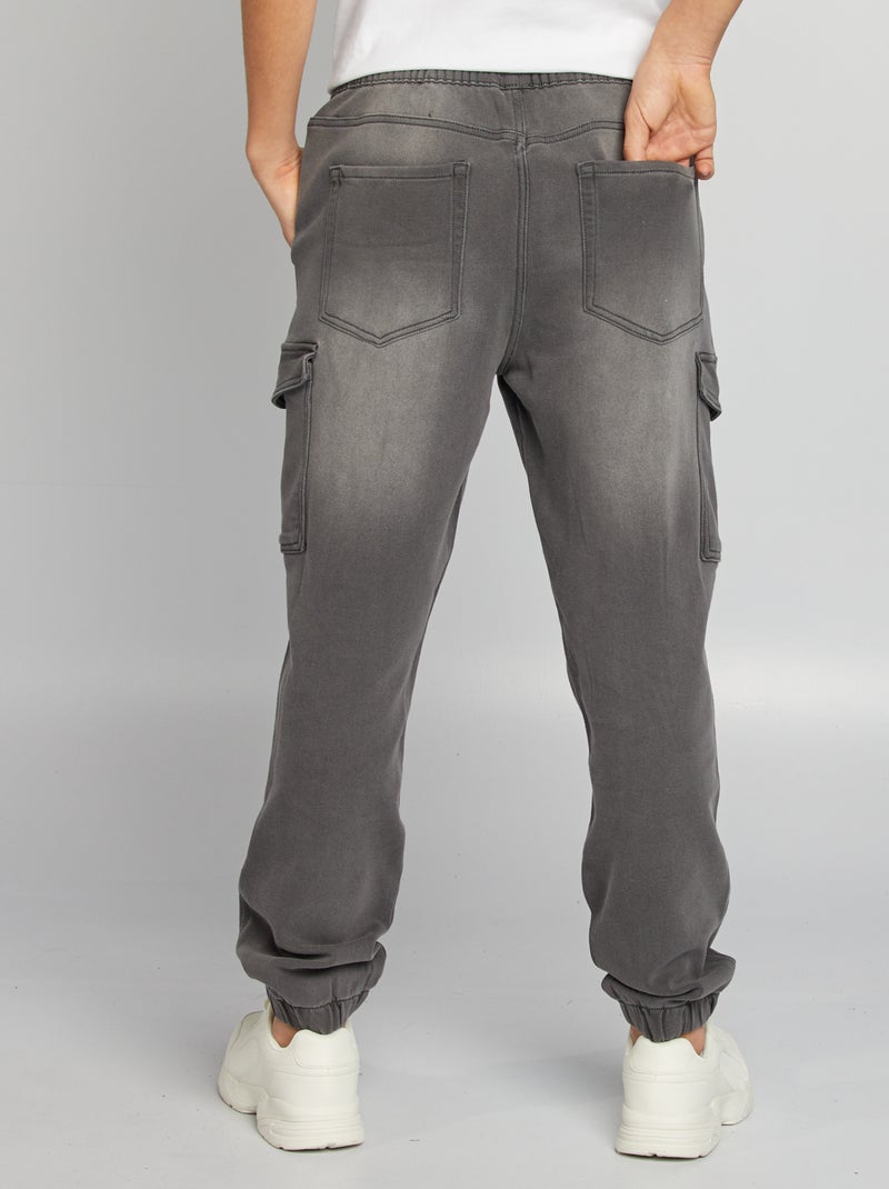 Pantalon jogger multipoches Gris - Kiabi