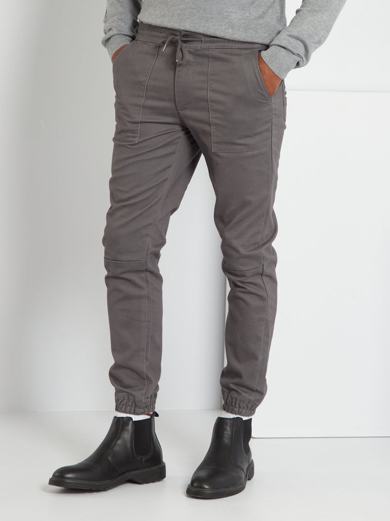 Pantalon jogger uni Gris - Kiabi