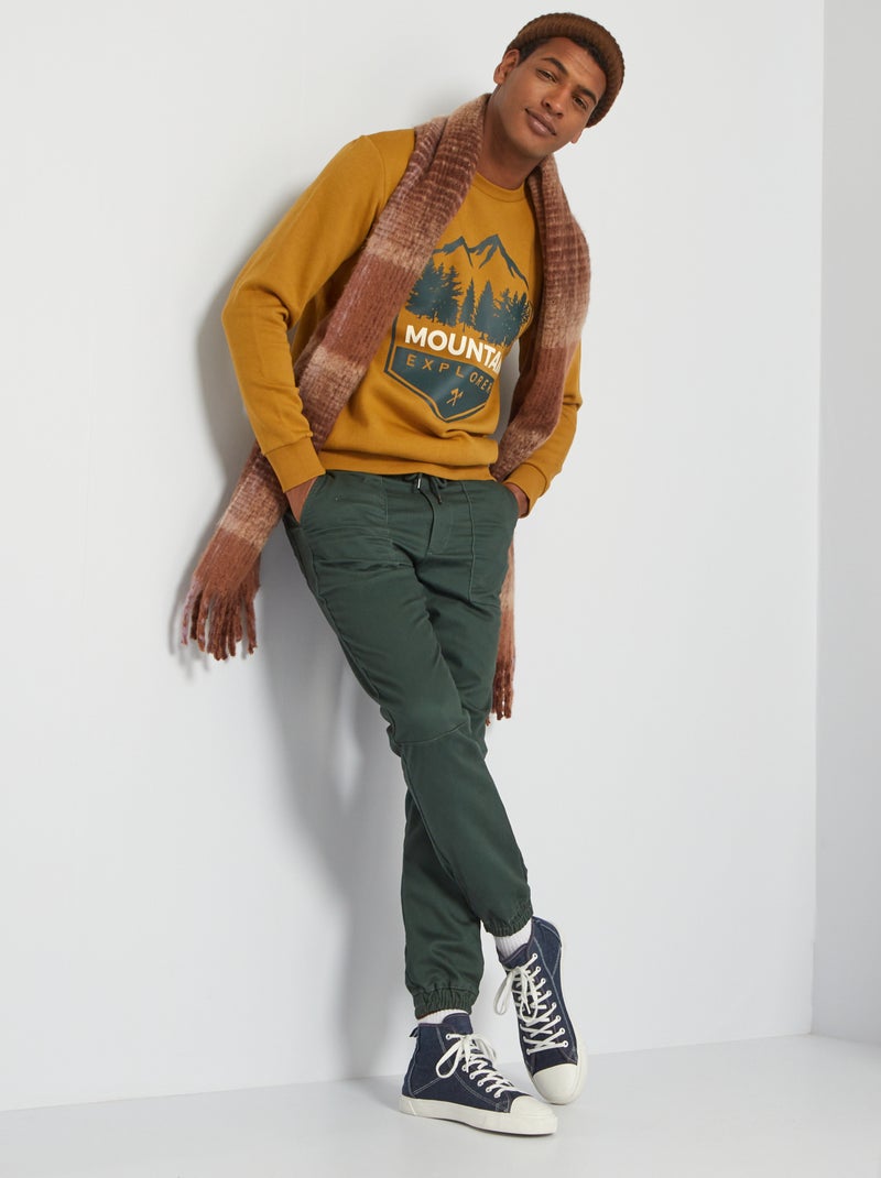 Pantalon jogger uni Vert - Kiabi