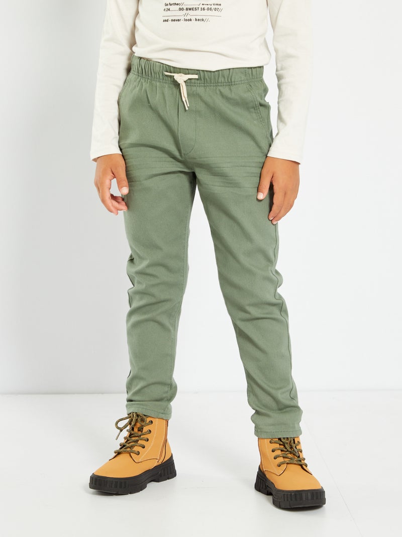 Pantalon jogger uni Vert - Kiabi
