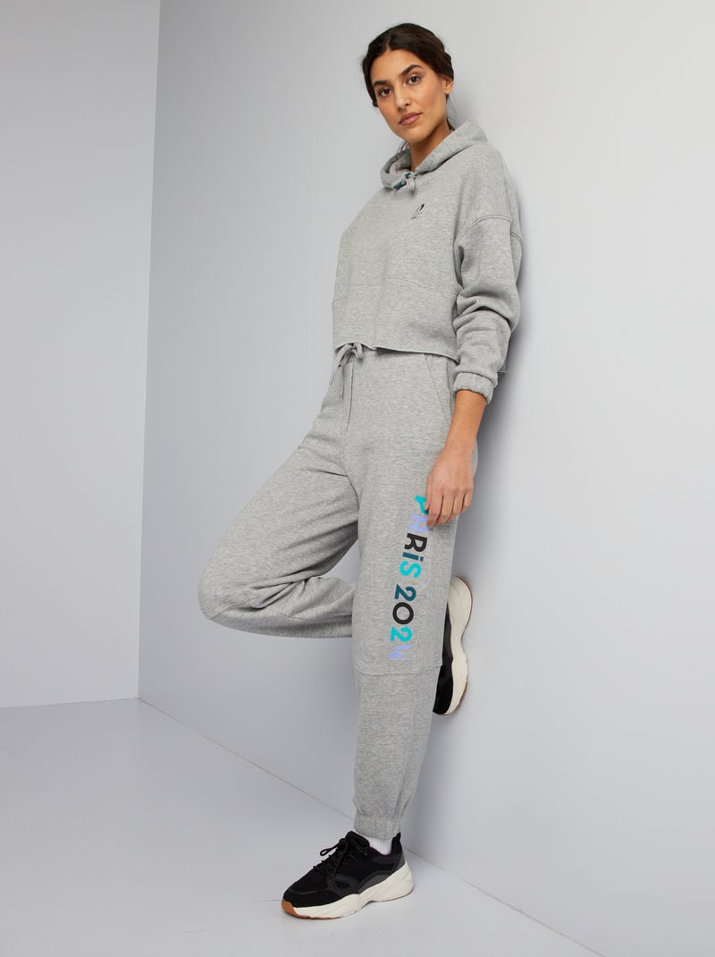 Pantalon jogging - Paris 2024 Gris - Kiabi