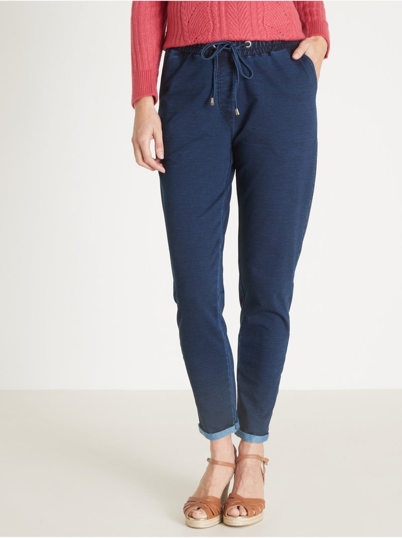 Pantalon jogging 7/8ème - DAXON Bleu denim - Kiabi