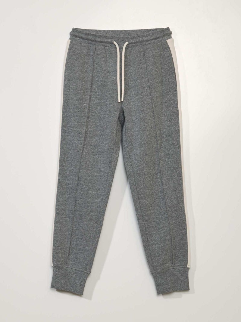 Pantalon jogging à bandes Gris clair - Kiabi