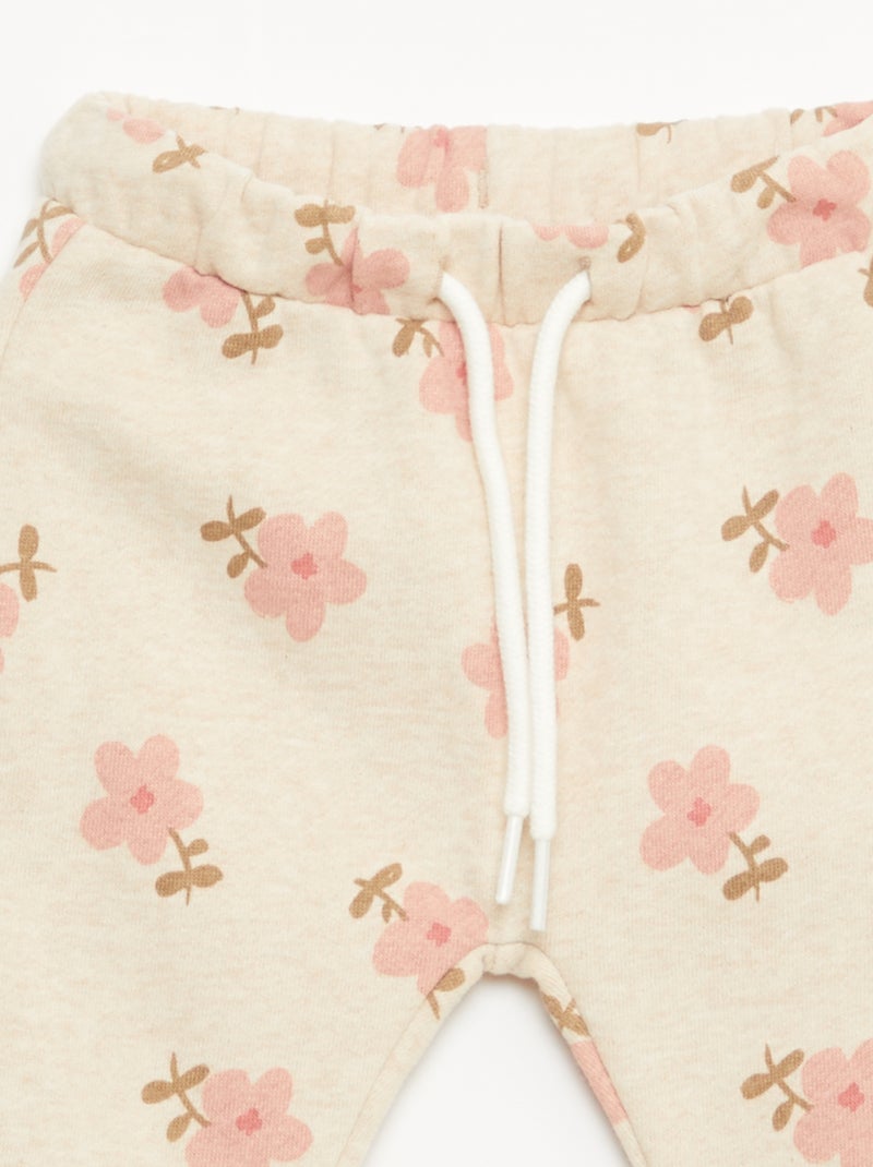 Pantalon jogging à motif Beige - Kiabi